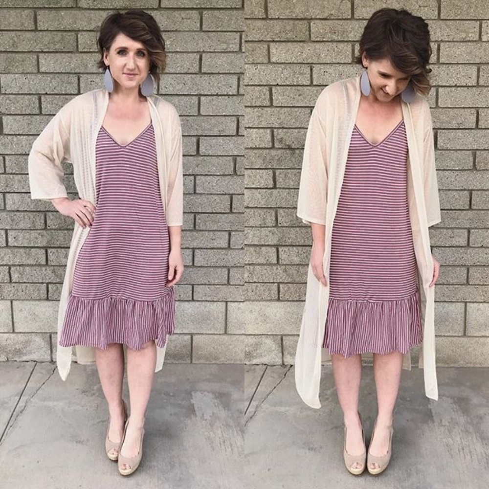 Agnes and Dora Stone Floral Mesh Duster